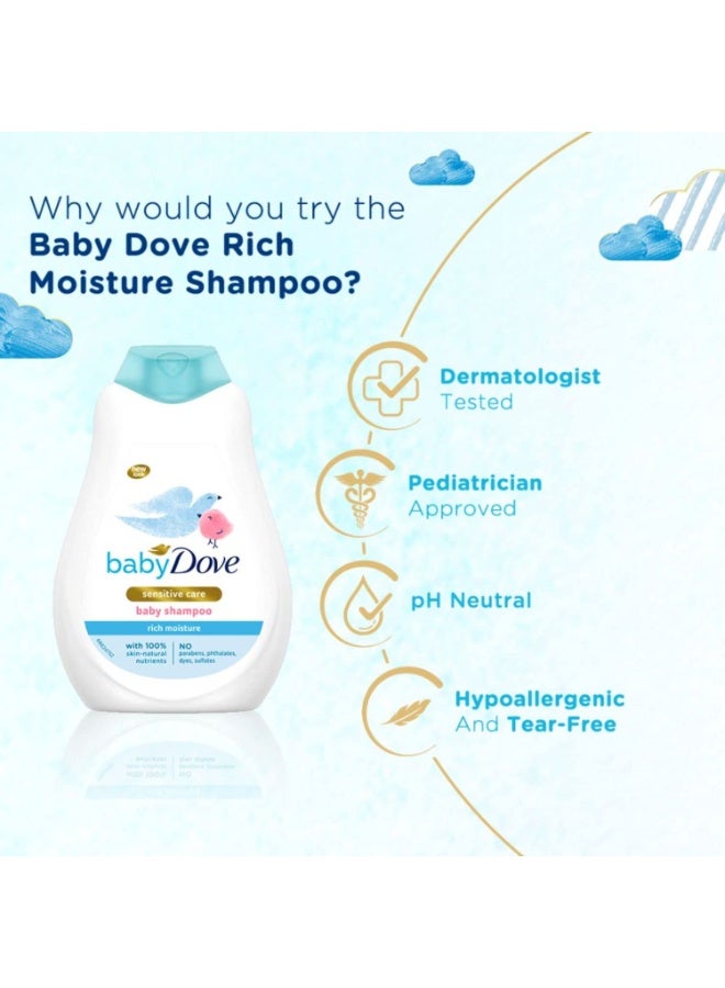 دوف شامبو بيبي دوف 400 مل، شامبو لطيف لا يسبب الدموع، غني بالترطيب، عناية لطيفة بشعر الطفل الناعم - خالٍ من الكبريتات والبارابين - Image 3